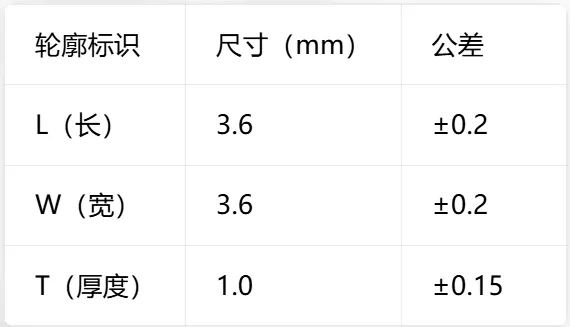 陶瓷本体轮廓尺寸